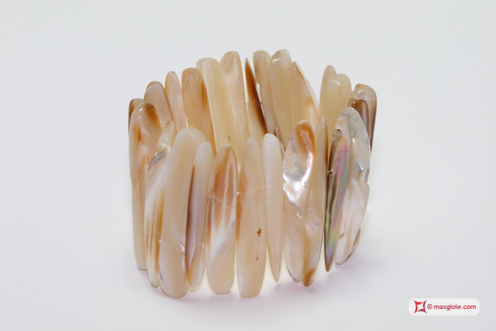 MAXGIOIE - Braccialetto Trendy Conchiglia naturale estensibile id01