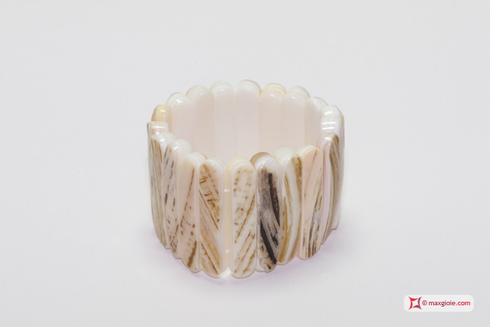 MAXGIOIE - Braccialetto Trendy Conchiglia naturale estensibile id04