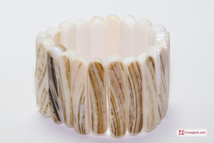 Dettaglio - Details MAXGIOIE - Braccialetto Trendy Conchiglia naturale estensibile id04