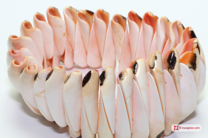 Dettaglio - Details MAXGIOIE - Braccialetto Trendy Conchiglia naturale estensibile id06