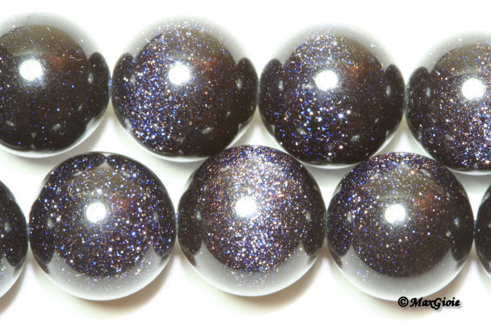 Macrofotografia - Macro Photography MAXGIOIE - Collana Blue stone pallini 10mm in Argento