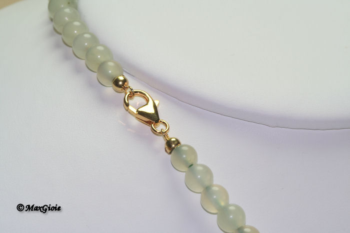 MAXGIOIE - Collana Quarzo pallini graduati 7-11mm in Argento