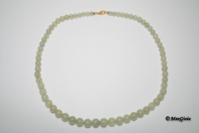 MAXGIOIE - Collana Quarzo pallini graduati 7-11mm in Argento