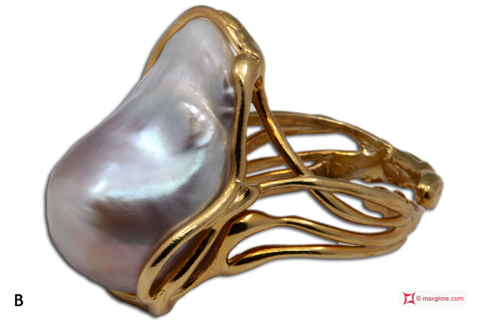 MAXGIOIE - Anello Perle in Argento 925 placcato Oro [scelte multiple]