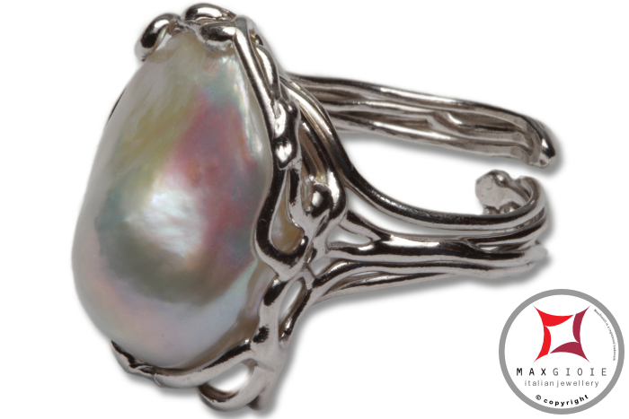 Dettaglio - Details MAXGIOIE - Anello etrusco Perle in Argento 925 id0023