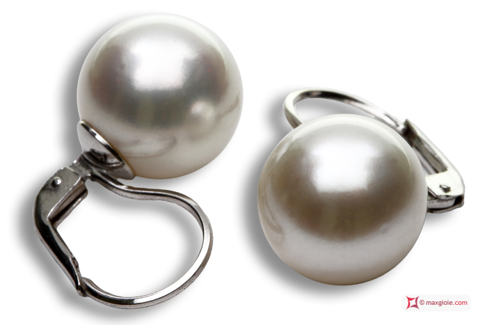 MAXGIOIE - Orecchini TOP Perle Australiane 12,5mm in Oro
