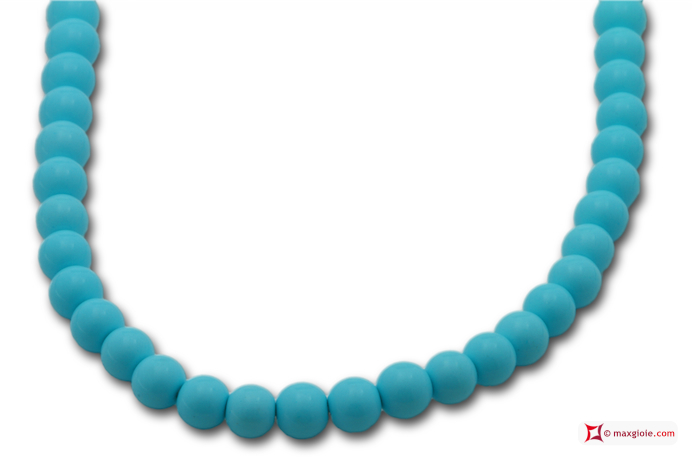 Vista Ulteriore - Additional View MAXGIOIE - Collana Turchese Extra 3mm in Oro 18K