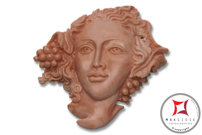 MAXGIOIE - Incisione Artistica Corallo salmone del Pacifico 58x61mm