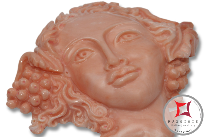MAXGIOIE - Incisione Artistica Corallo salmone del Pacifico 58x61mm