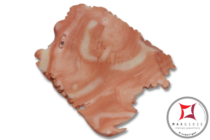 MAXGIOIE - Incisione Artistica Corallo salmone del Pacifico 58x61mm
