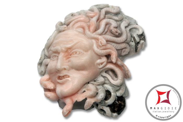 MAXGIOIE - Incisione Artistica Corallo bianco del Pacifico 66x47mm