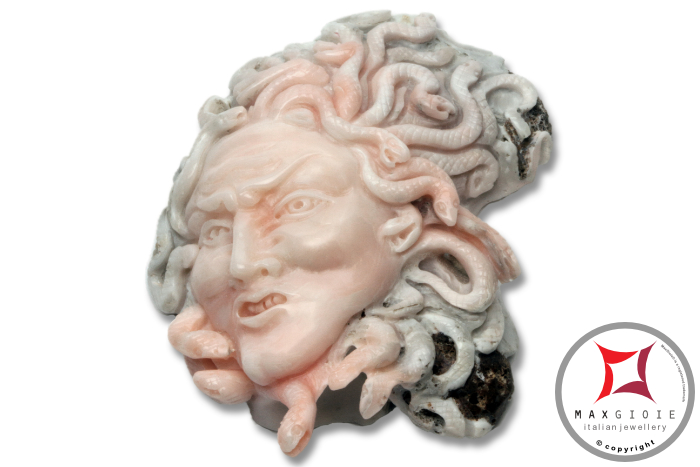 MAXGIOIE - Incisione Artistica Corallo bianco del Pacifico 66x47mm