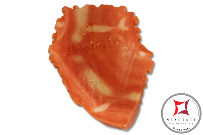 MAXGIOIE - Incisione Artistica Corallo salmone del Pacifico 27x38.5mm