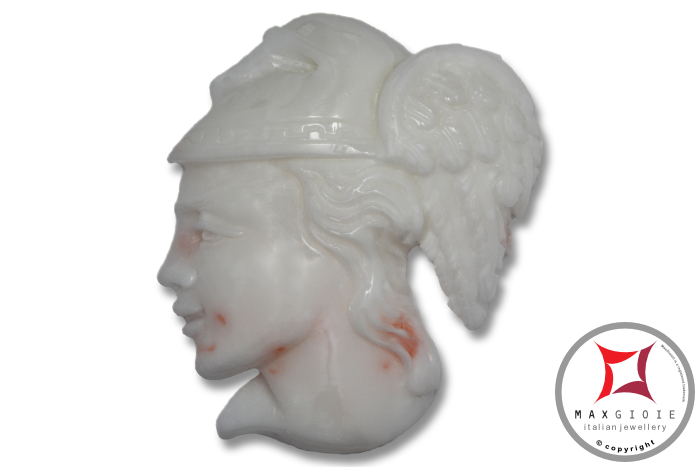 MAXGIOIE - Incisione Artistica Corallo bianco del Pacifico 31x36.6mm