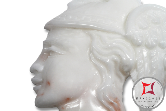 MAXGIOIE - Incisione Artistica Corallo bianco del Pacifico 31x36.6mm