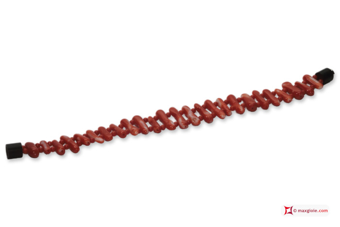 Dettaglio - Details MAXGIOIE - Bracciale Corallo rosso del Giappone Extra pallini e rami