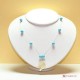Collana Turchese acciaio pallini 8mm in Argento id06