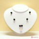 Collana Agata Madreperla Acciaio pallini 10mm in Argento id7
