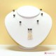 Collana Ematite Acciaio pallini 8mm in Argento id10