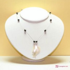 Collana Ematite Acciaio pallini 6mm in Argento id20