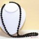 Collana Agata nera pallini 12mm in Argento