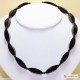 Collana Agata nera oliva 4 lati in Argento