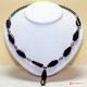 Collana Agata nera ed ematite componenti in Argento
