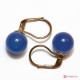 Orecchini Agata blu 10mm in Oro 18K