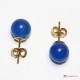 Orecchini Agata blu 8mm in Oro 18K