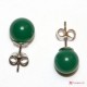 Orecchini Agata verde 8mm Oro 18K