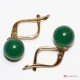 Orecchini Agata verde 8mm Oro 18K