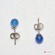 Orecchini Agata ble 3mm in Oro 18K