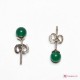 Orecchini Agata verde 3mm in Oro 18K