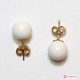 Orecchini Agata bianca 8½mm Oro 18K