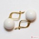 Orecchini Agata bianca 10½mm in Oro 18K