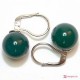 Orecchini Agata verde 12mm in Oro 18K