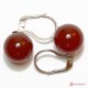 Orecchini Agata rossa 12mm in Oro 18K
