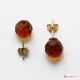Orecchini Ambra Extra 8mm faccettata in Oro giallo