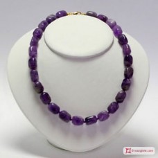 Collana Ametista sassolini piccoli in Argento