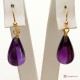 Orecchini Ametista Extra 10x17mm in Oro 18K