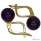 Orecchini Ametista Extra 8mm in Oro 18K m