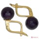 Orecchini Ametista Extra 8mm faccettato in Oro 18K m