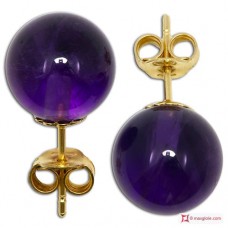 Orecchini Ametista Extra 10mm in Oro 18K