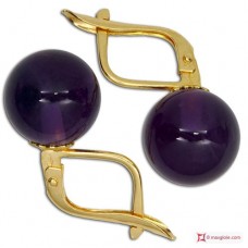 Orecchini Ametista Extra 10mm in Oro 18K m