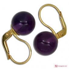 Orecchini Ametista Extra 10mm in Oro 18K mmg