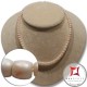 Collana Corallo bianco rosato Extra barilotti graduati 5-7mm in Oro 18K