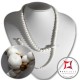 Collana Corallo bianco Extra incisione serpente pallini 6-8½mm in Oro 18K