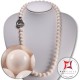 Collana Corallo bianco Extra 12mm in Oro 18K