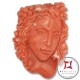 Incisione Artistica Corallo salmone del Pacifico 24.7x32.5mm