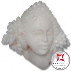 Incisione Artistica Corallo bianco del Pacifico 36x36mm